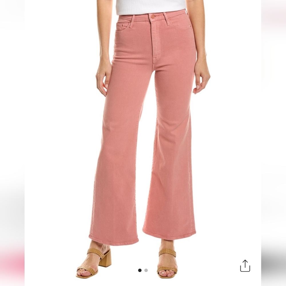 Mother High-waisted Roller Skimp Desert Sand Wide Leg Jean
